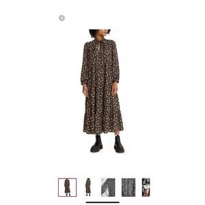 LEVI'S Women's Marisole Dress 3X Floral Tiered Maxi Midi Cottagecore Grunge